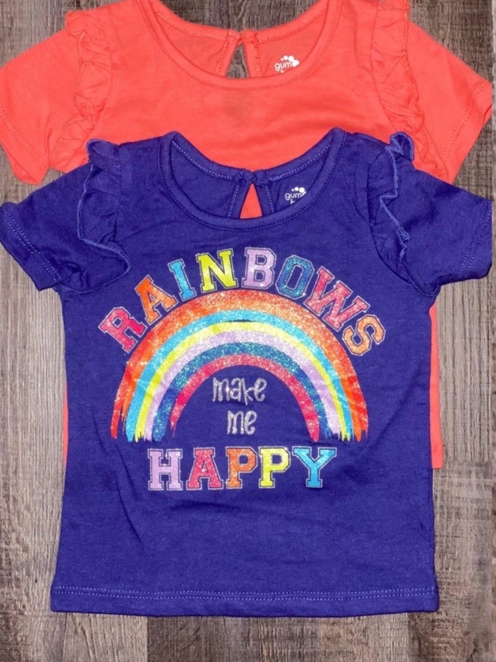 New Baby & Toddler Girls 12 Month 2-pc “Rainbows Make Me Happy” Tee Shirt Set
